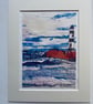  light house on the rocks, seascape print - Image 3