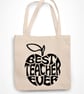 Best Teacher Ever Tote Bag End Of School Teacher Leaving Present Gift Thankyou  - Image 3