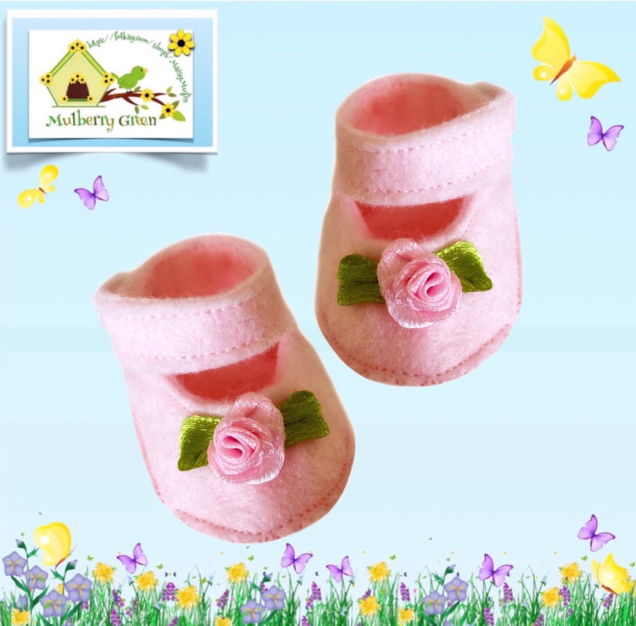 Reserved for Maddie - Pink Rosebud Shoes