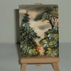 original art aceo miniature landscape painting ( ref  f 343 )