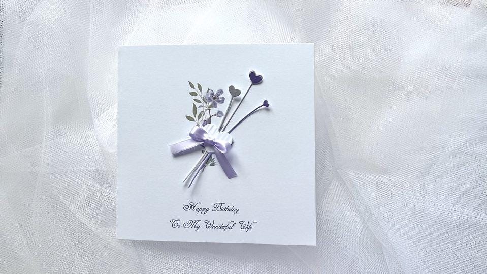 Handmade Personalised 3D Birthday Card for Her C626