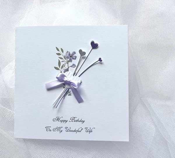 Handmade Personalised 3D Birthday Card for Her C626