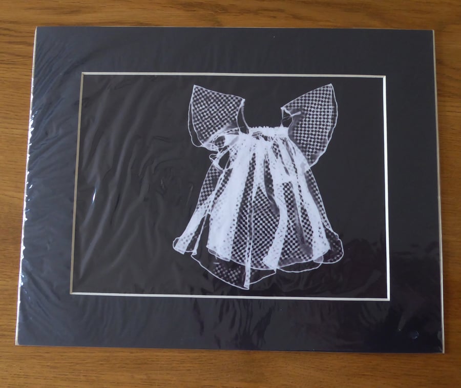 Untitled Print from Original Photogram - Black mount to fit 11x14 inch frame