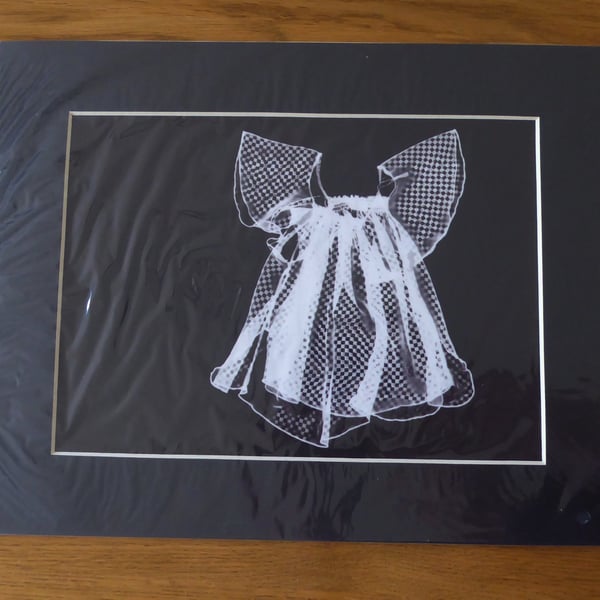 Untitled Print from Original Photogram - Black mount to fit 11x14 inch frame