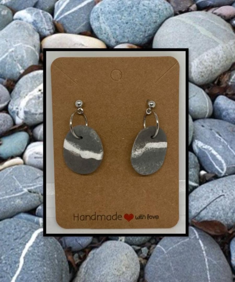 Outlet Beach stone drop studs