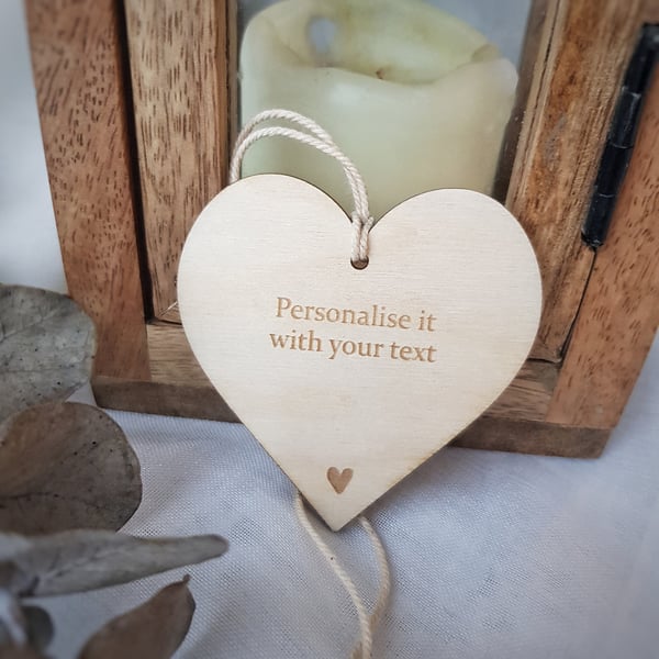 Rustic wooden gift tag, keepsake, plaque, Personalise it with your text,