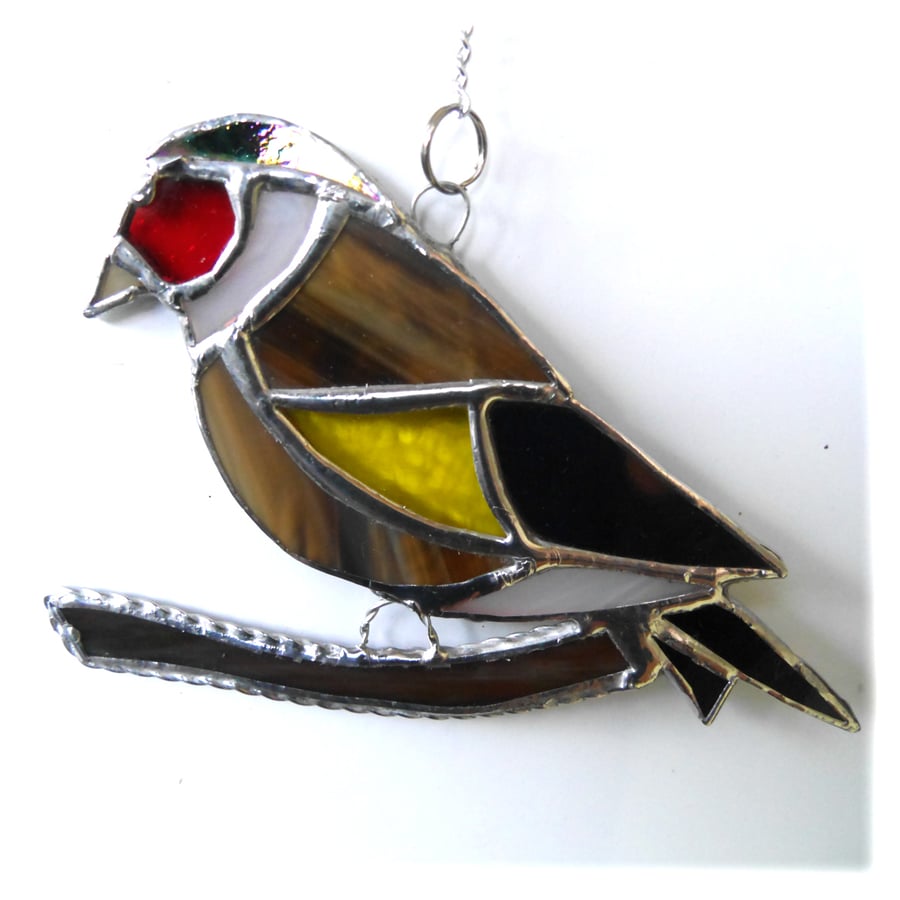Goldfinch Suncatcher Stained Glass British Bird Handmade 