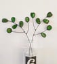 Stained Glass Flower, Eucalyptus Tiffany Suncatcher, Glass Leaves Stem - Image 3