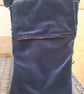 Midnight blue velvet 'double' bag - Image 1