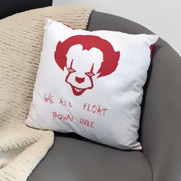 Pennywise "We all float down here" Appliqué Cushion