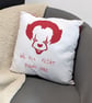 Pennywise "We all float down here" Appliqué Cushion