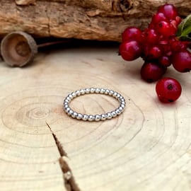 Handmade Silver Berry Ring