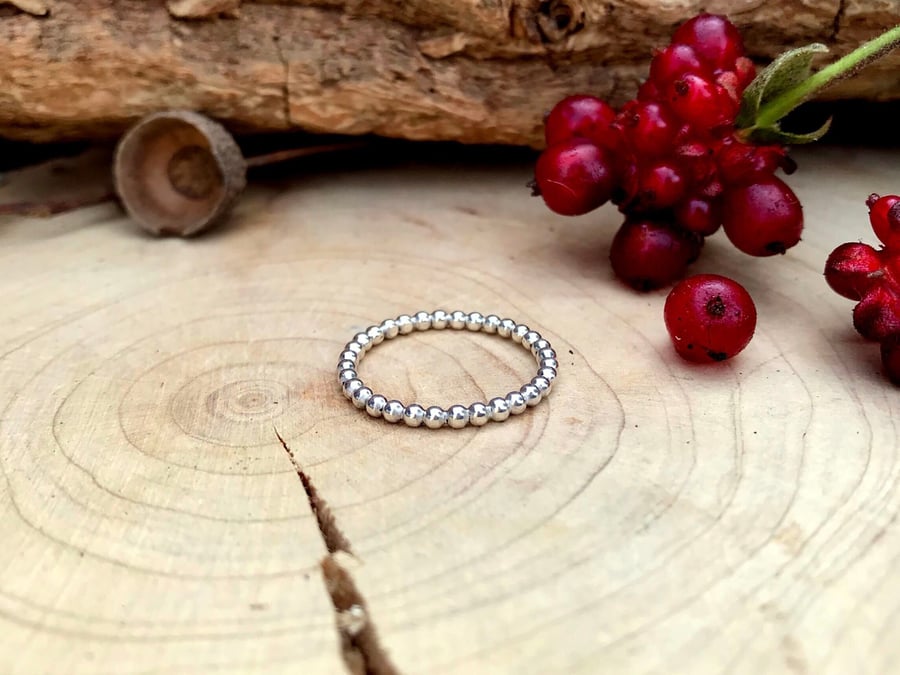 Handmade Silver Berry Ring