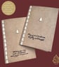 A pair of rustic recycled Christmas cards with golden trees and matching ribbon  - Image 5