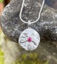 Silver and 18ct gold ruby Bloom pendant on chain - Image 2