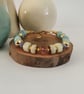 Aquamarine beaded bracelet, white beryl, strawberry quartz & Tanzanite - Image 6