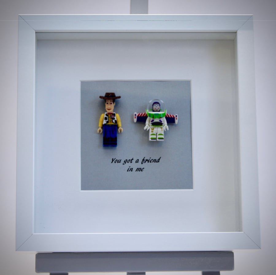 Woody & Buzz Lightyear Toy Story box framed picture