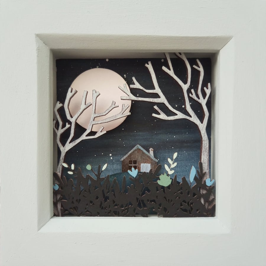 Enchanted Forest Picture, Miniature Picture, Woodland Diorama