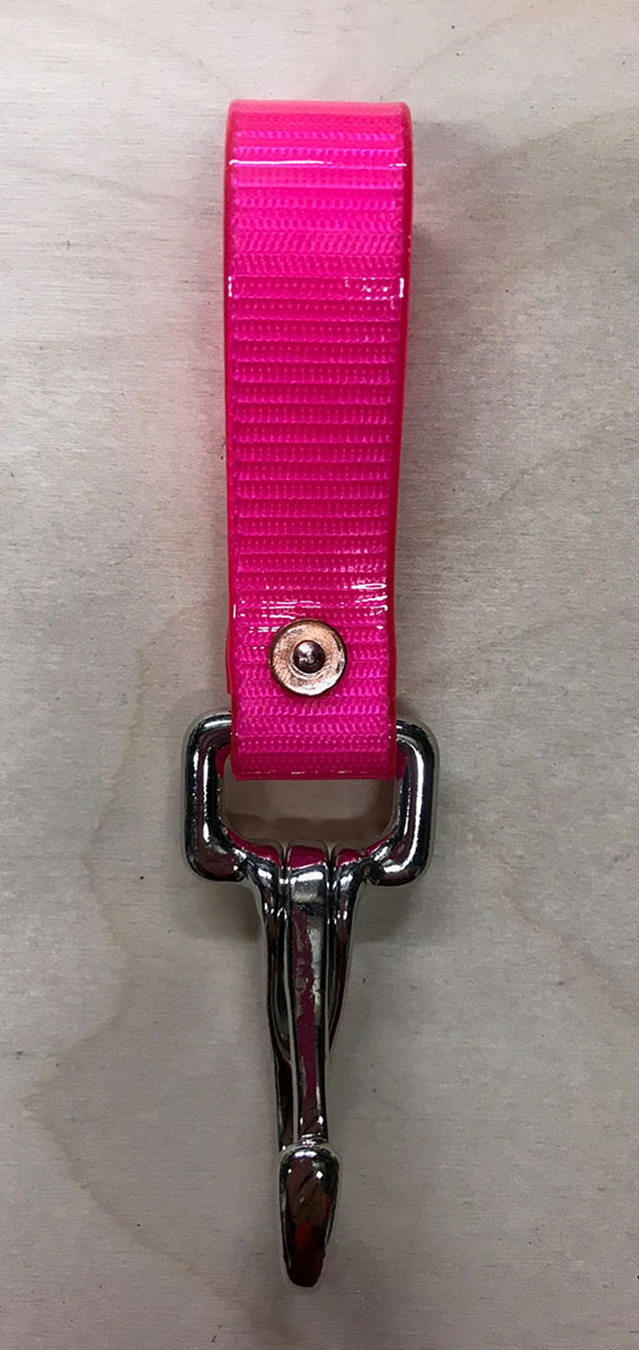 “The Parktown” Wet-Look Key Strap, Pink Screamer.