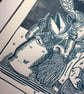 Schnabelperchten -Austrian Christmas Folklore - Limited Edition Lino Print - Image 6