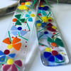 Fused glass floral suncatcher