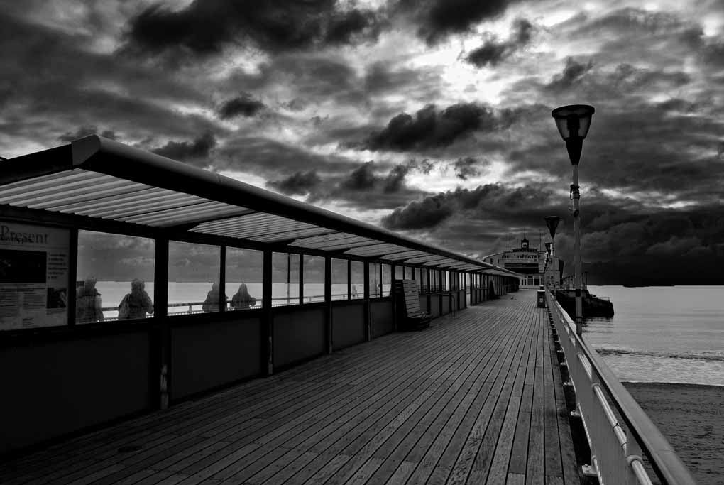 Bournemouth Pier And Beach Dorset England UK 18"X12" Print