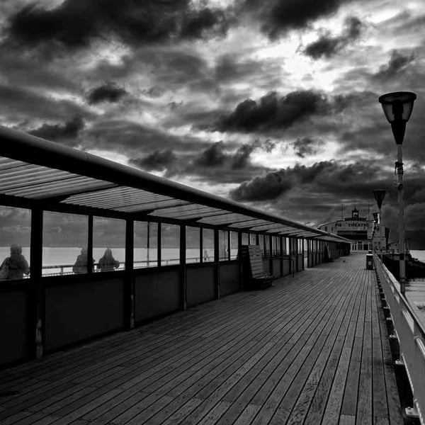 Bournemouth Pier And Beach Dorset England UK 18"X12" Print