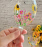 Wine Glass Hand Painted With Sunflowers  - Image 5