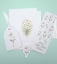 Daisy April Birth Flower Mini Gift Set - Botanical Card, Bookmark & Gift Tag