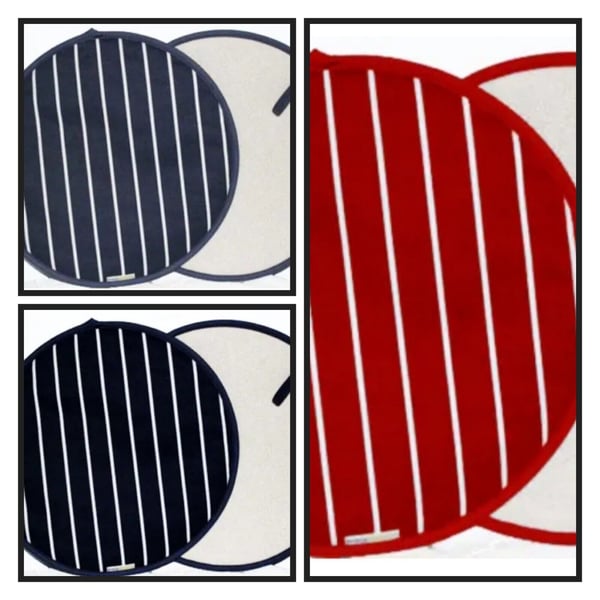 Butchers stripe aga pads - made in England 