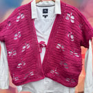 Dragonfly Crochet Waistcoat Size XL, 18 to 20 UK