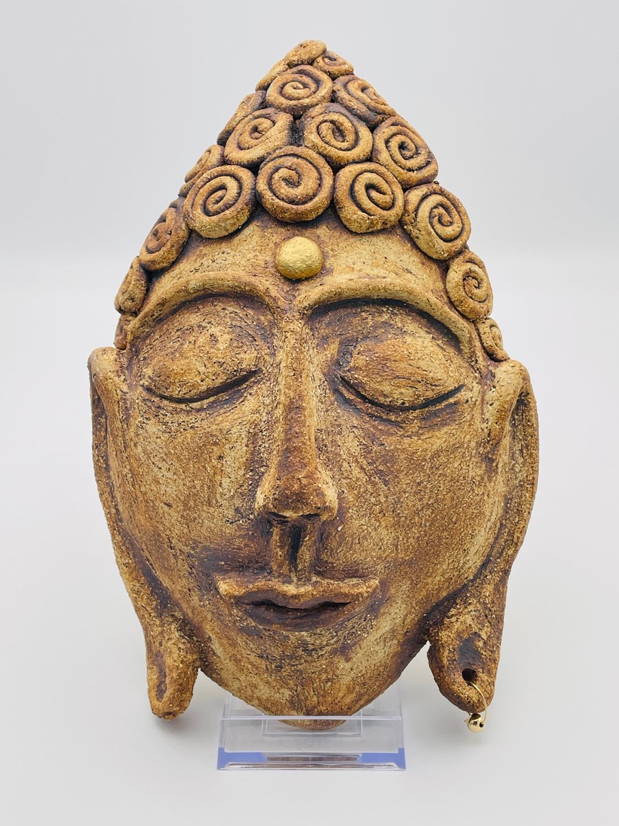 Peaceful buddha wall-art sculpture
