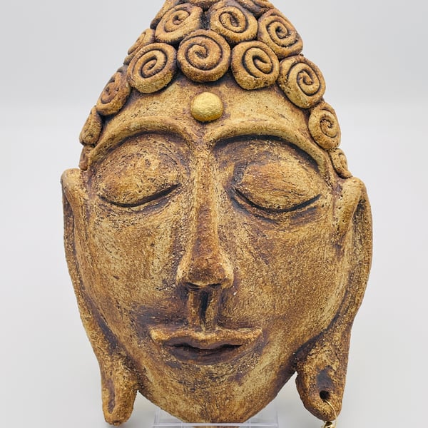 Peaceful buddha wall-art sculpture