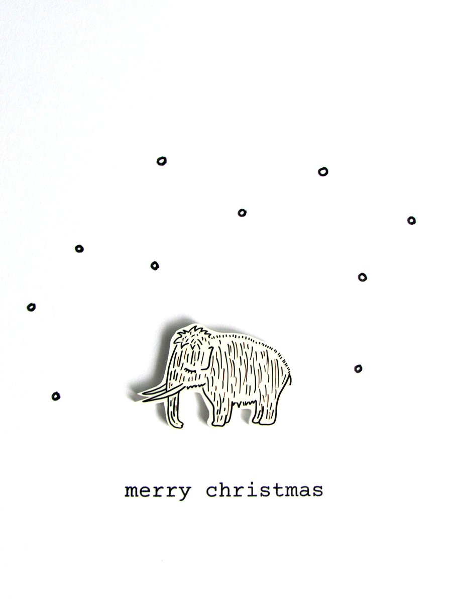 christmas card - woolly mammoth
