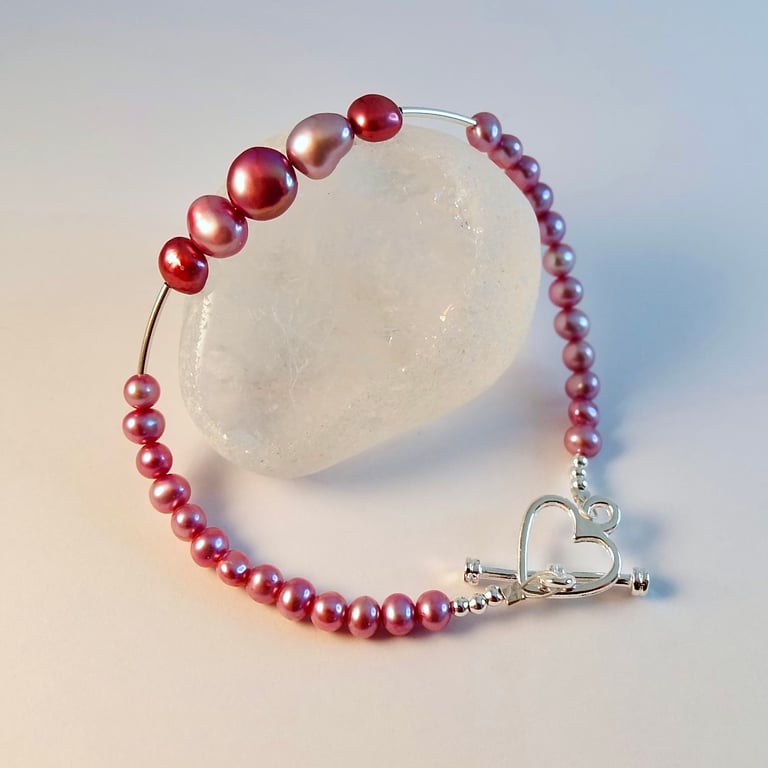 Pearl Bracelet - June Birthstone, Wedding, Bridesmaid Gift, 30th Anniversary