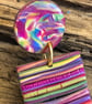 Multicoloured Rectangle Earrings - Image 4