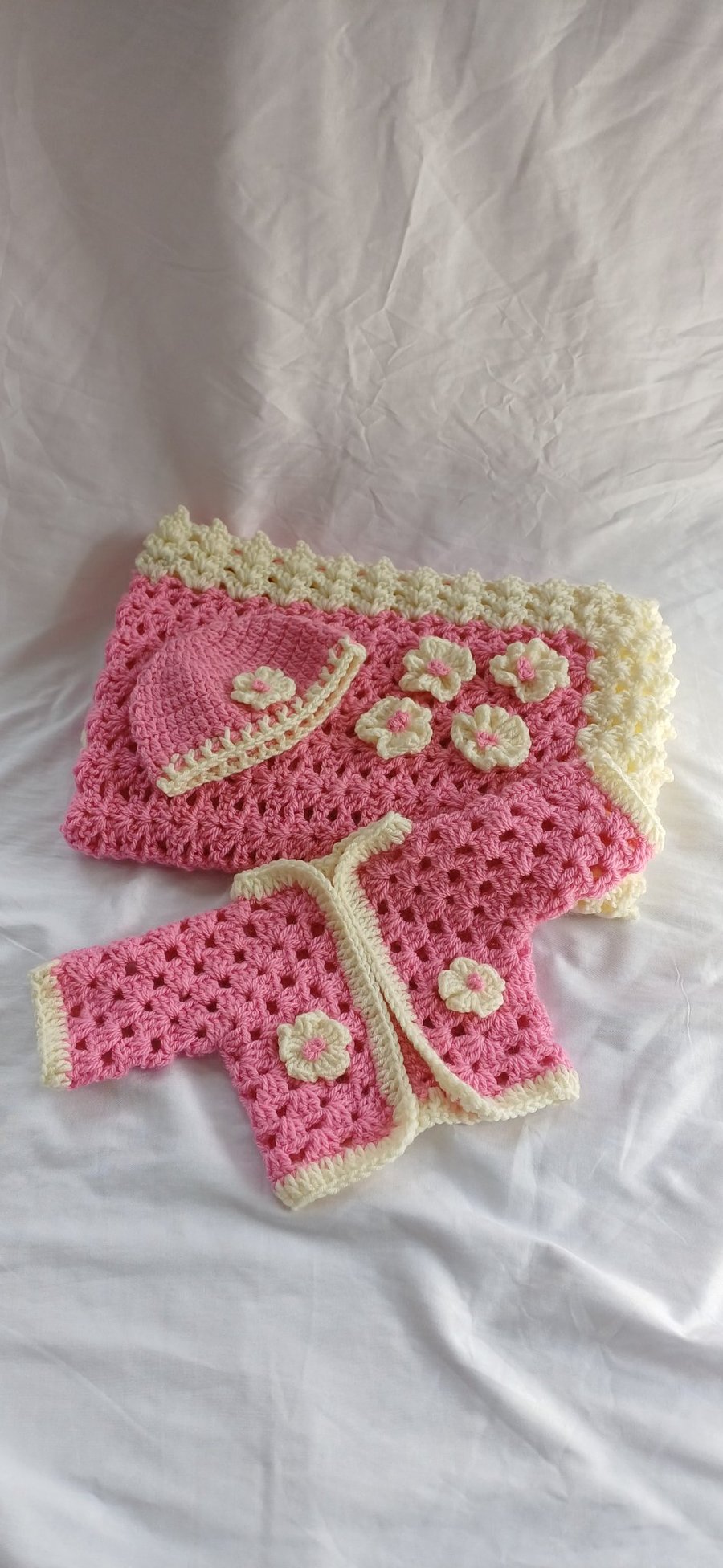New Born Baby Girl Crochet set
