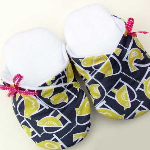 Kimono Style Womens Slippers in Michael Miller Fabric