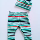 Newborn Leggings and hat set, gift for baby, baby shower gift, gift for new baby