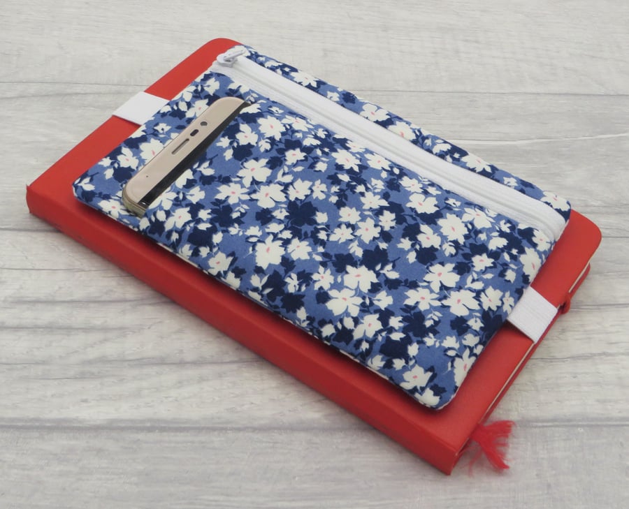 Bullet Journal Pouch with Elastic Planner Band and pocket.