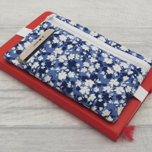 Bullet Journal Pouch with Elastic Planner Band and pocket.