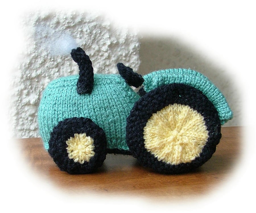 TRACTOR toy knitting pattern by Suzannah Holwell