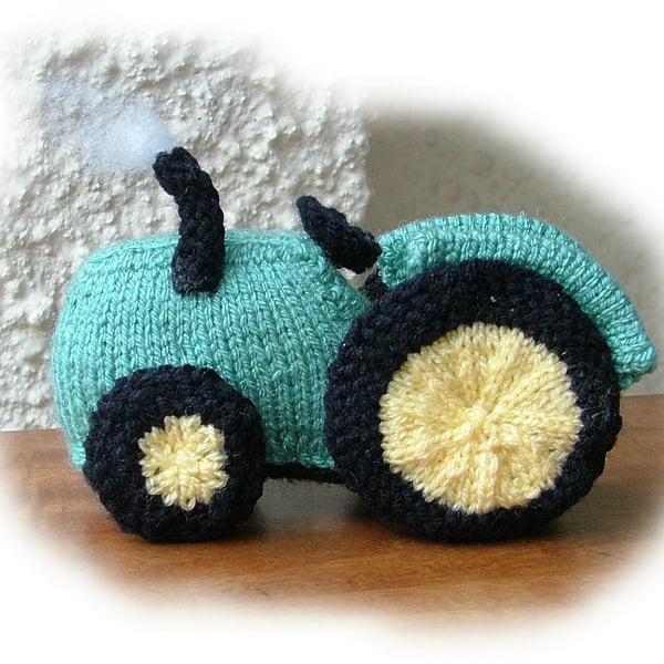 TRACTOR toy knitting pattern by Suzannah Holwell