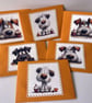 Handcrafted Dog small Envelopes, Orange Small Notelets inserts, Scrapbooks - Image 3