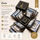 Personalised Travel Trip Reveal Box – Handmade Holiday Surprise Gift for PARIS