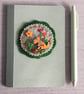 Hand Embroidered Garden Dog Notebook and Pen Set - Image 1