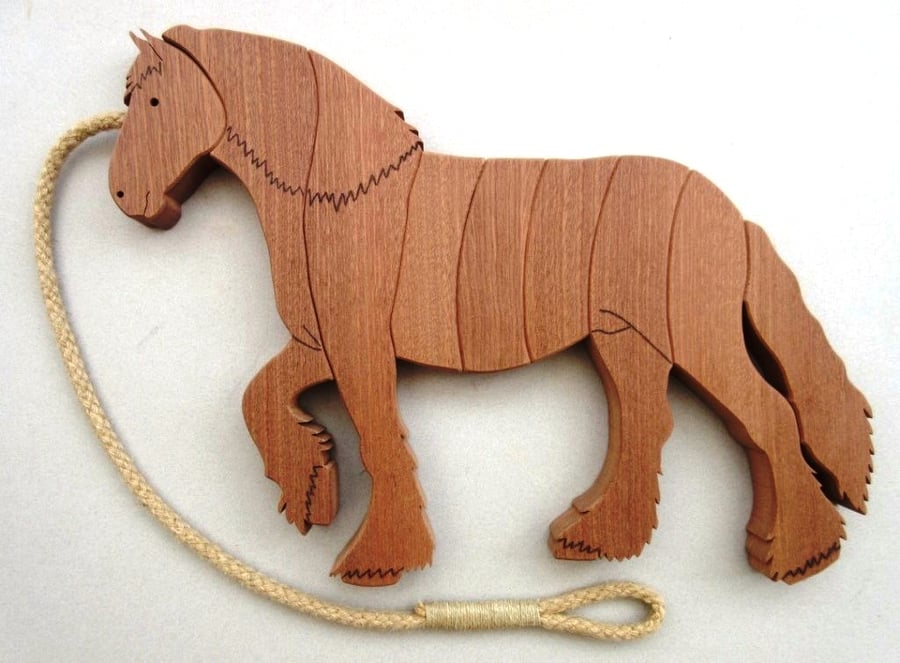 Shire Horse Trivet in Sapele