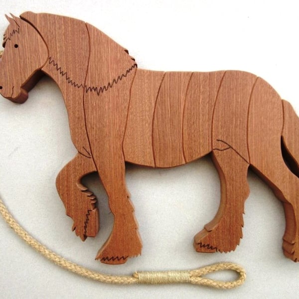 Shire Horse Trivet in Sapele