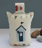 Beach huts seaside maritime coastal doorstop. Nautical gifts