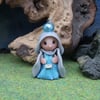 Tiny Magical Gnome 'Priss' with jewelled robes OOAK Sculpt by Ann Galvin